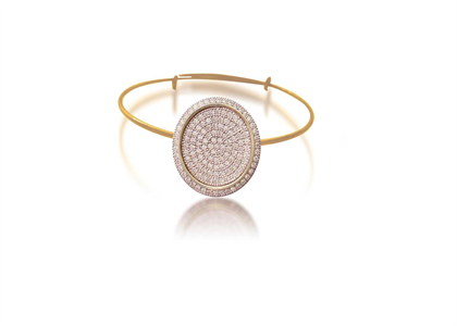 Gold Plated CZ Studded Womens Bracelet